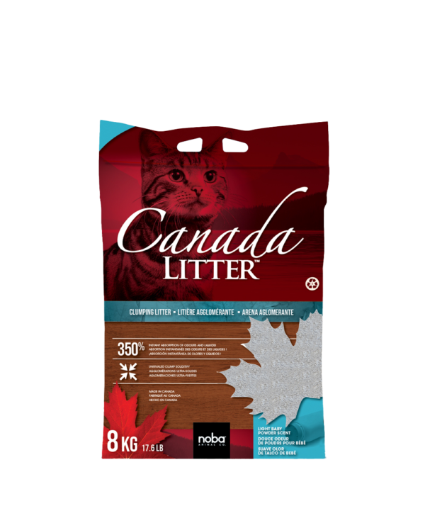 CANADA LITTER 8KG AGLOMERANTE - FRAGRÂNCIA TALCO DE BEBÉ